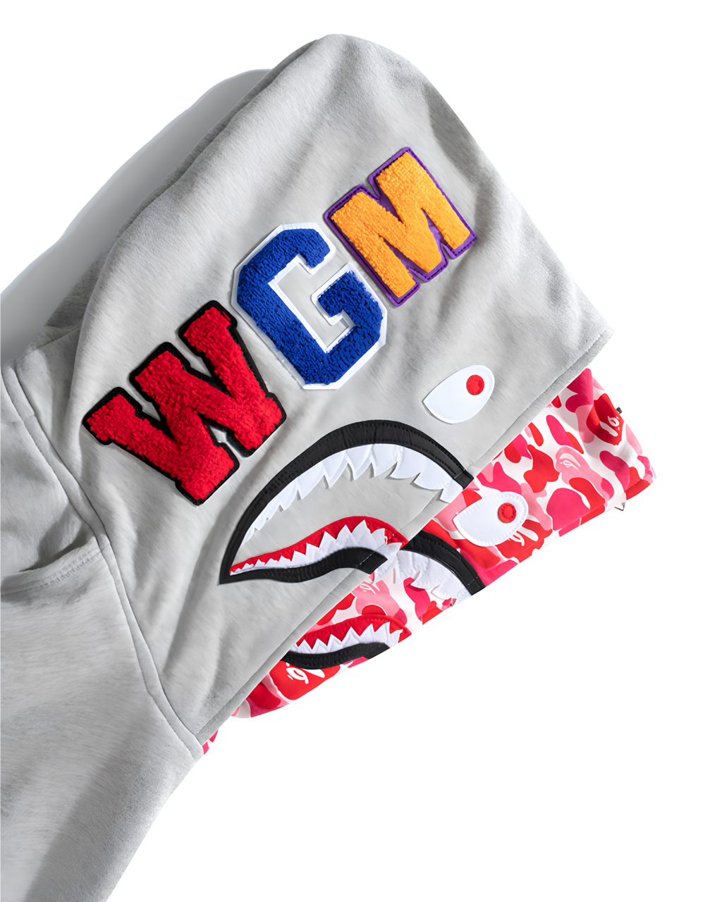 HOODIE ZIPPER BAPE SHARK ABC
