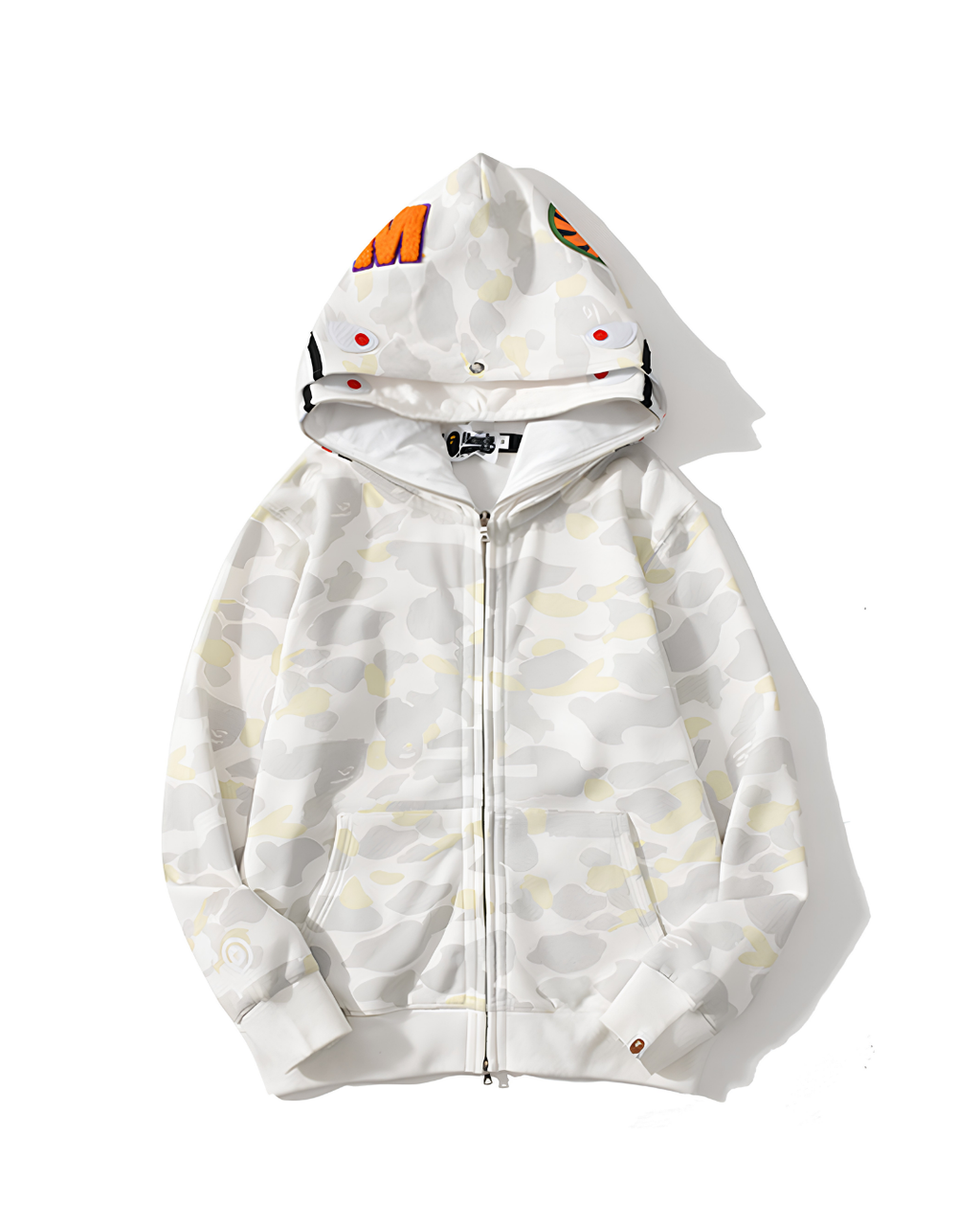 HOODIE ZIPPER BAPE SHARK CITY DOBLE GORRO