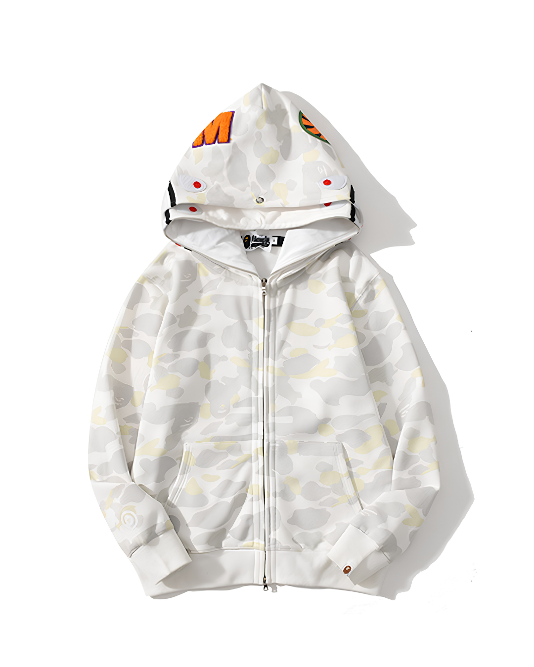 HOODIE ZIPPER BAPE SHARK CITY DOBLE GORRO