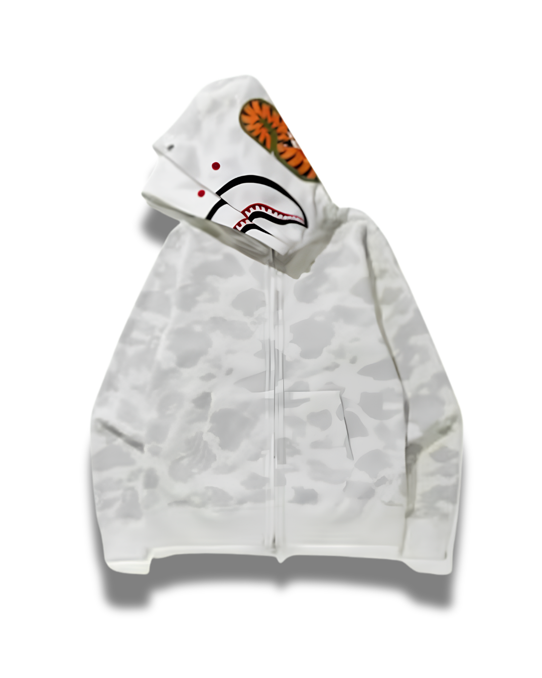 HOODIE ZIPPER BAPE SHARK CITY DOBLE GORRO