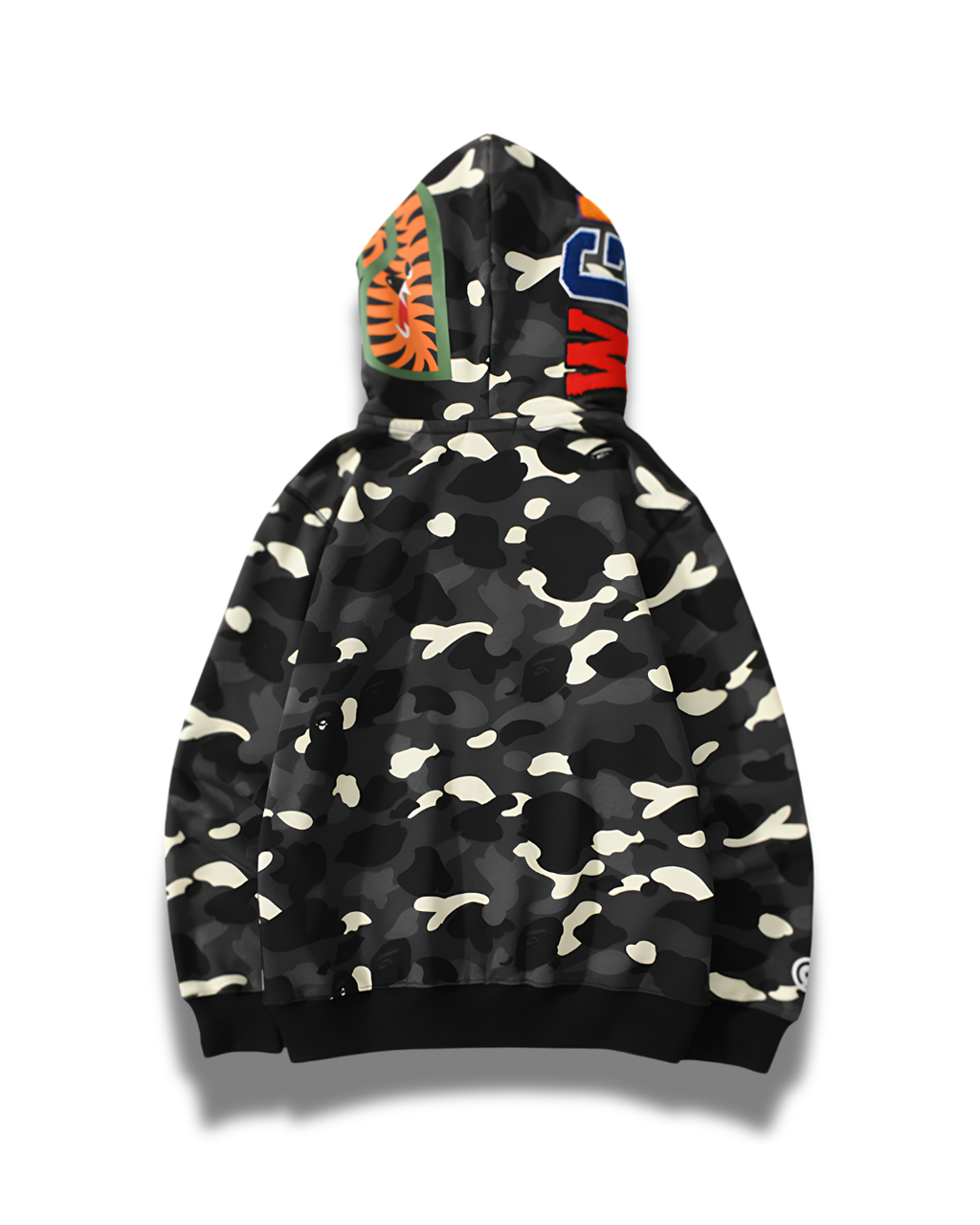 HOODIE ZIPPER BAPE SHARK CITY DOBLE GORRO