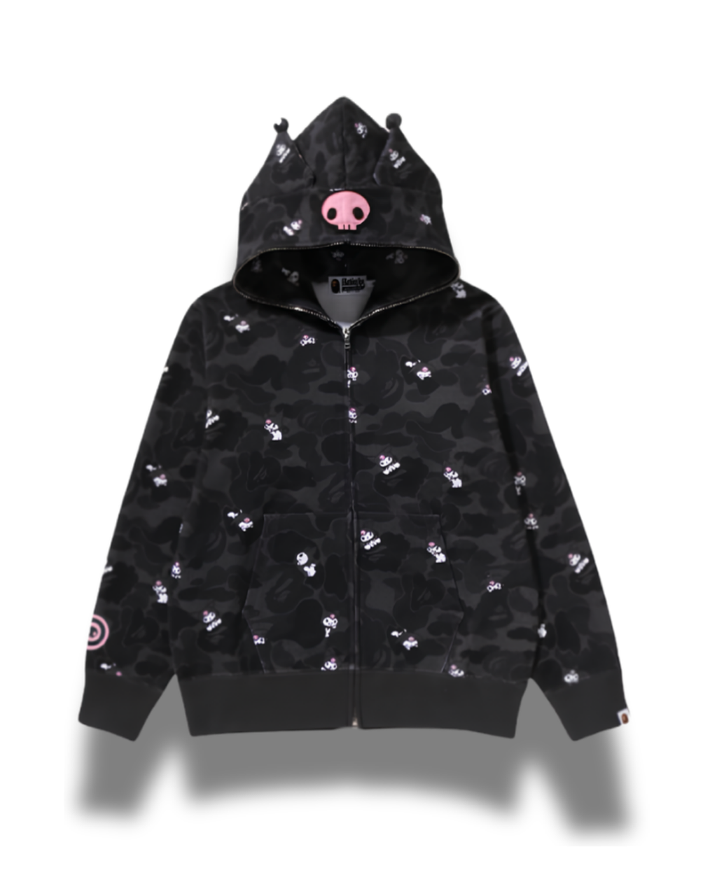 HOODIE ZIPPER BAPE X KUROMI