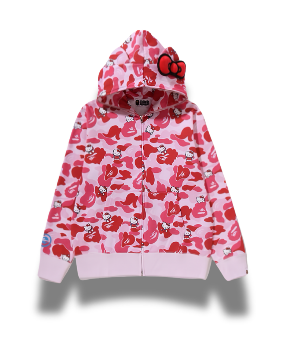HOODIE ZIPPER BAPE X HELLO KITTY