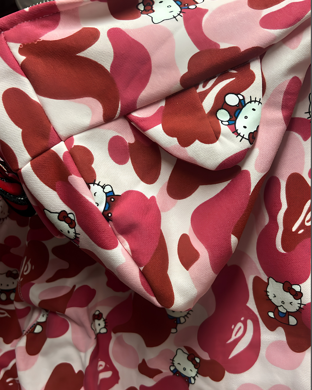 HOODIE ZIPPER BAPE X HELLO KITTY