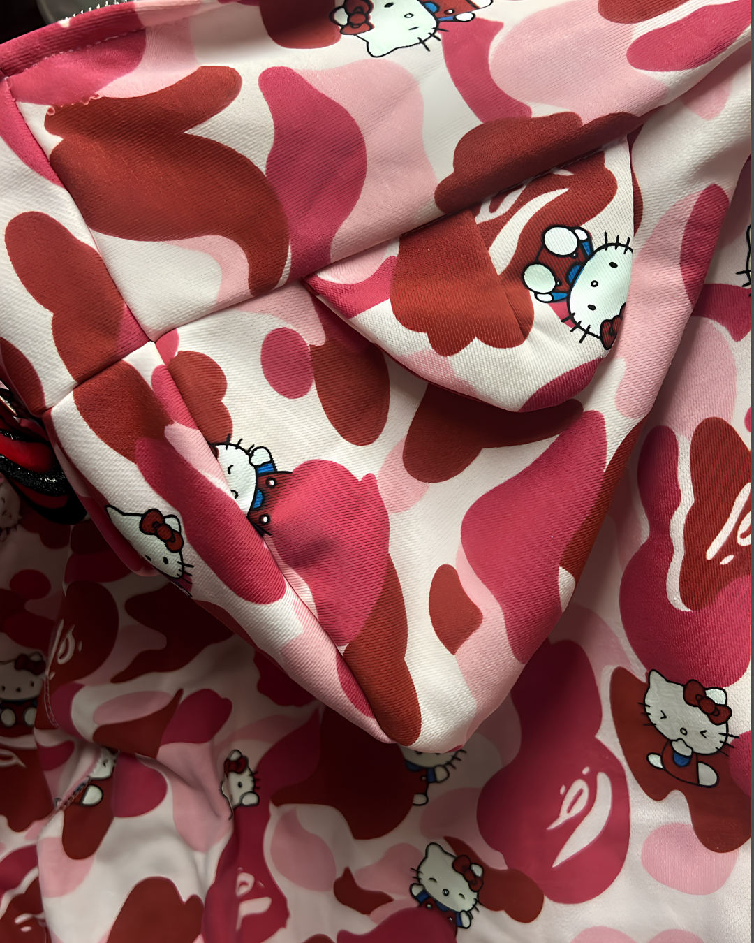 HOODIE ZIPPER BAPE X HELLO KITTY