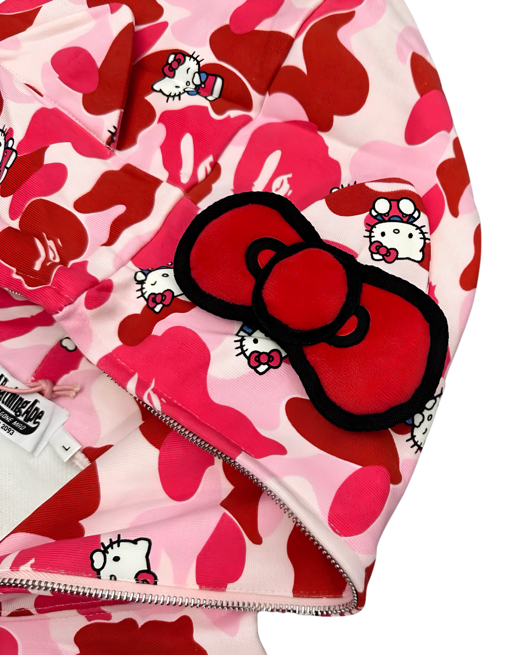 HOODIE ZIPPER BAPE X HELLO KITTY