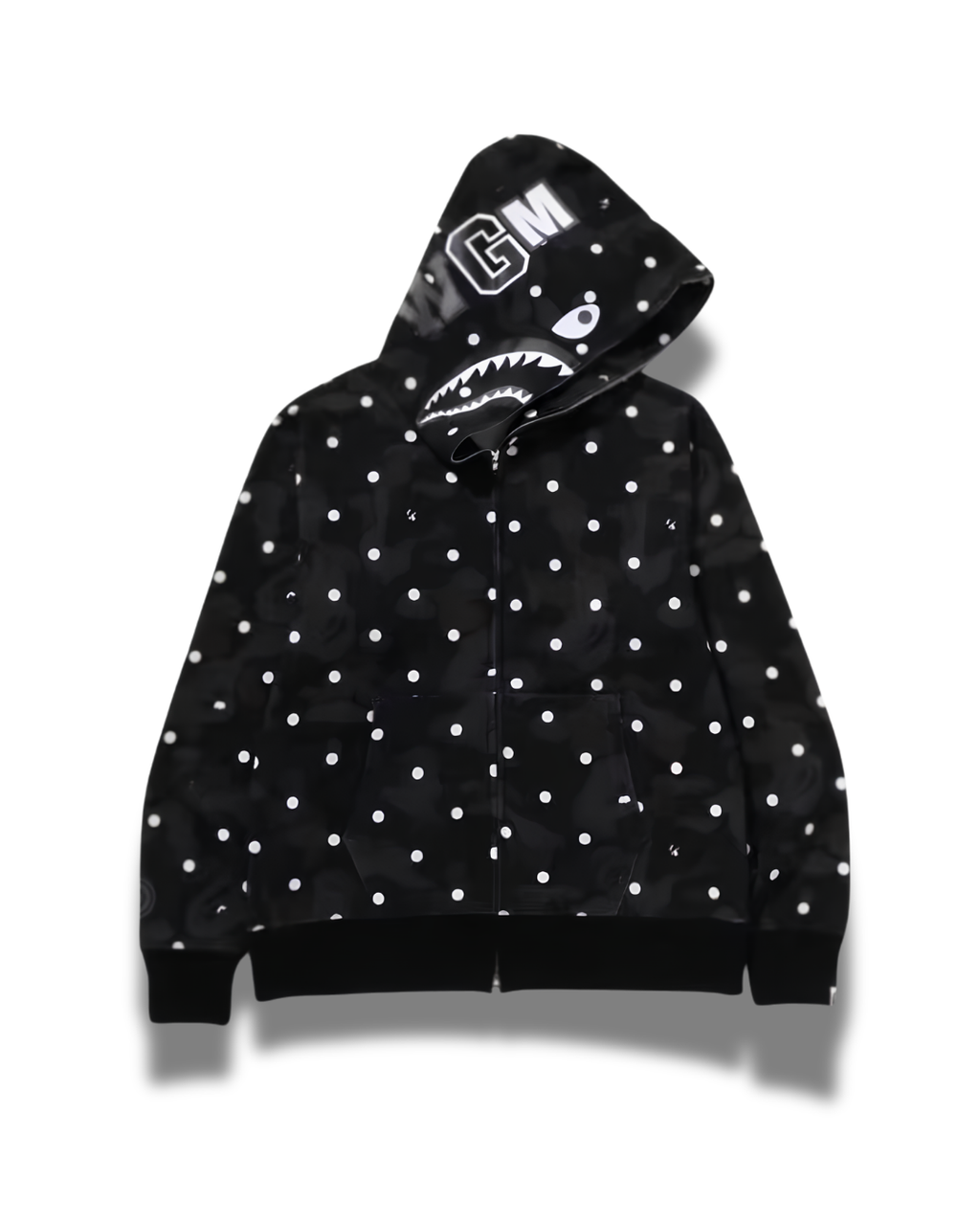 HOODIE ZIPPER BAPE SHARK DOT