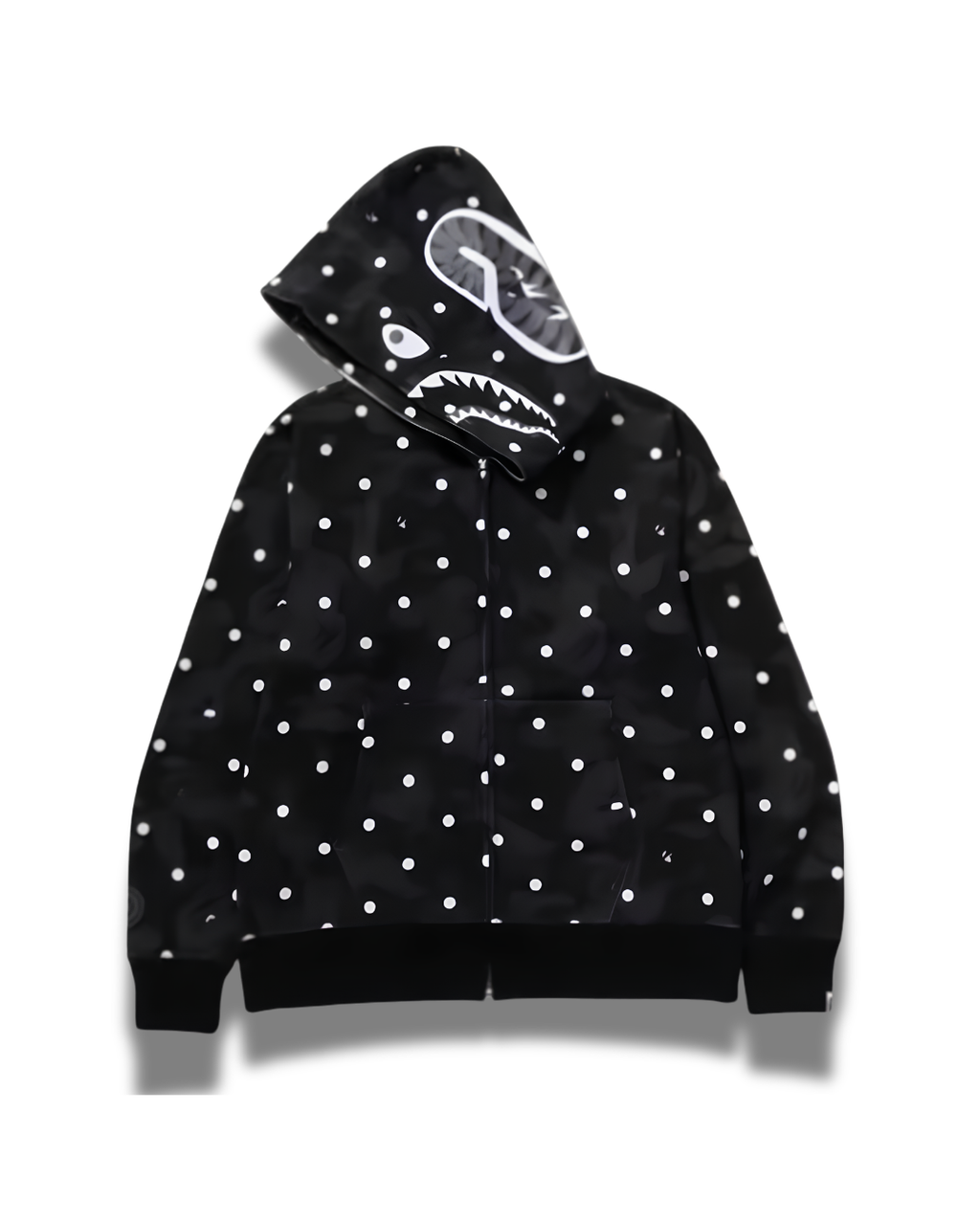 HOODIE ZIPPER BAPE SHARK DOT