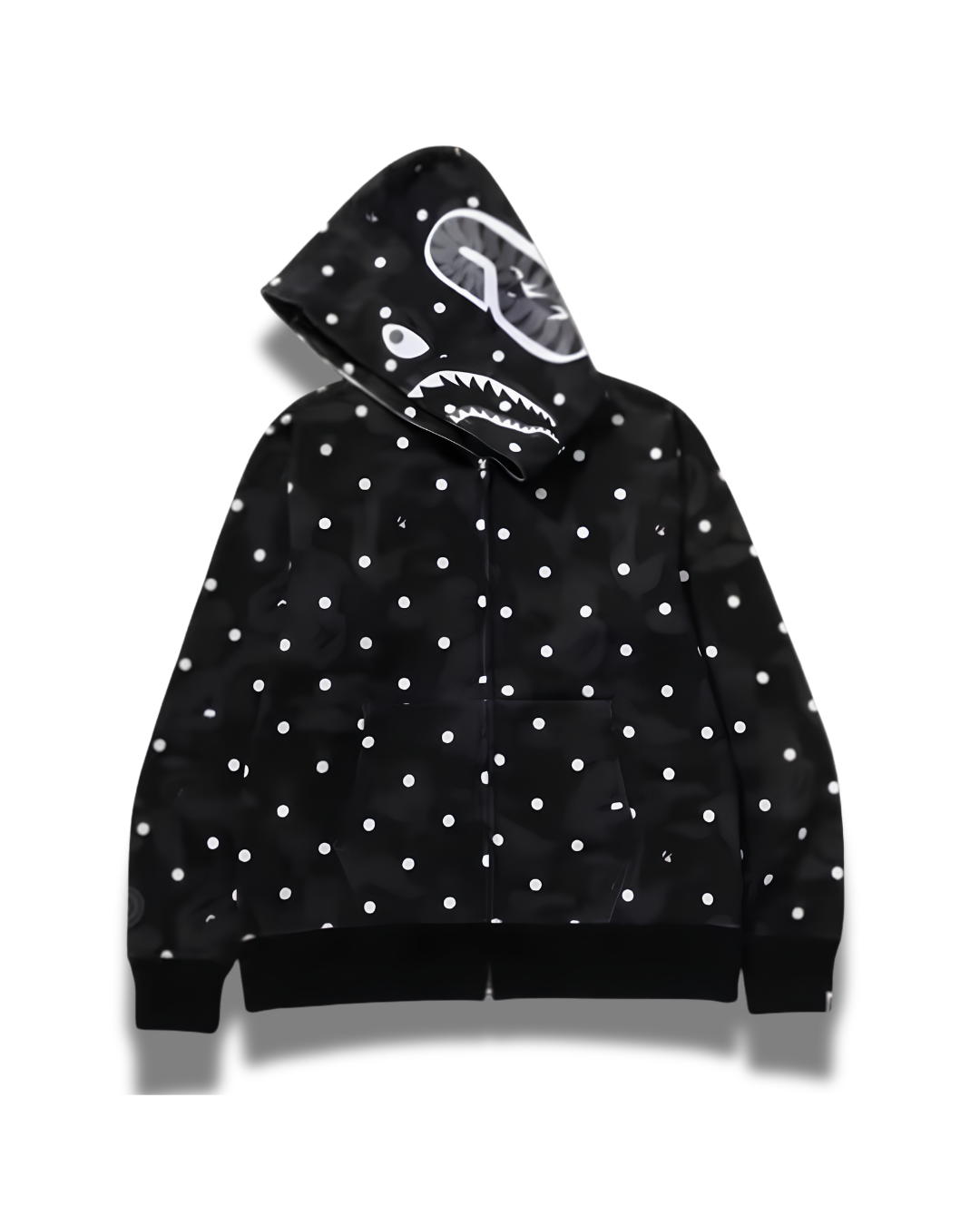 HOODIE ZIPPER BAPE SHARK DOT