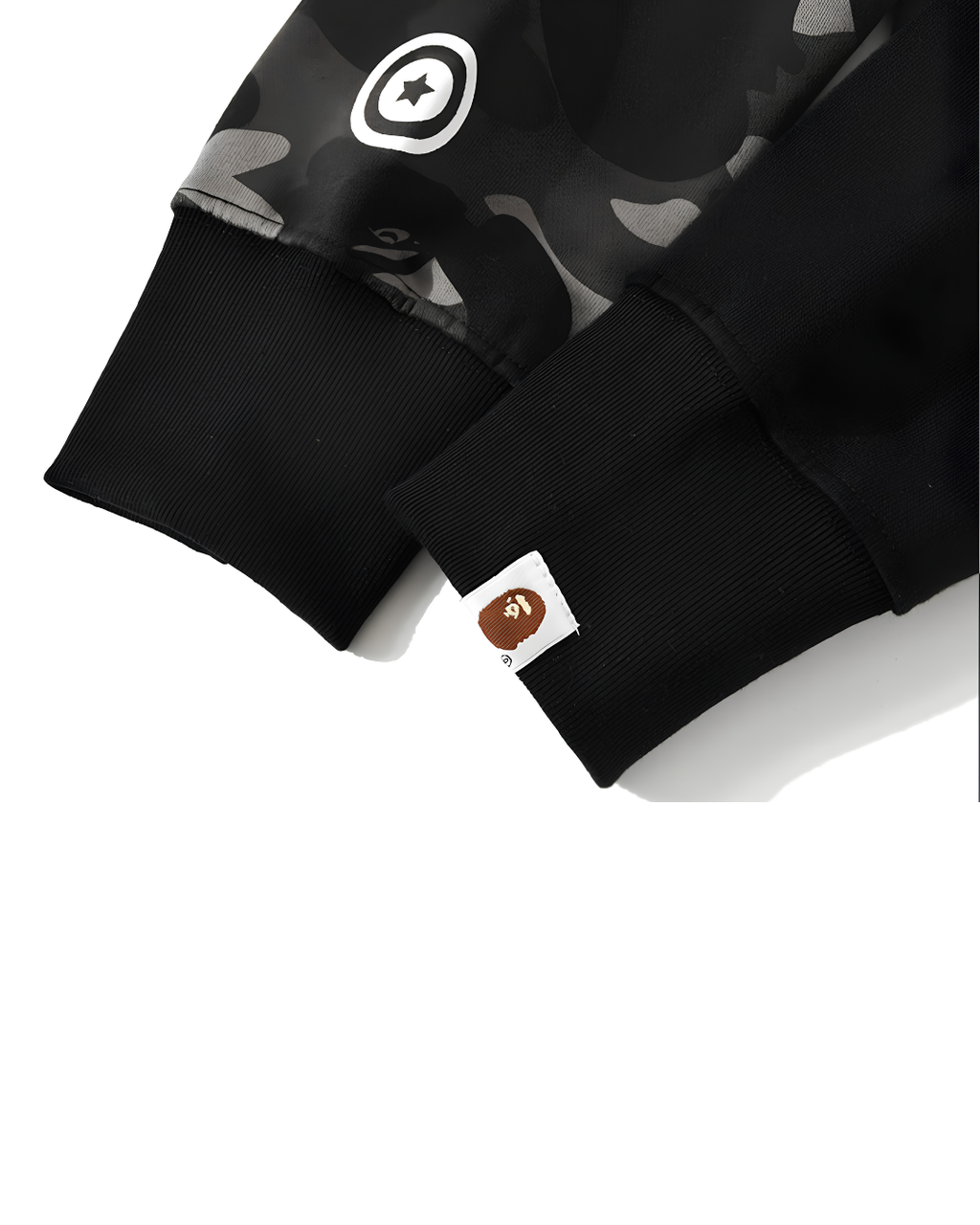 HOODIE ZIPPER BAPE TIGER SHARK CAMO DOBLE GORRO