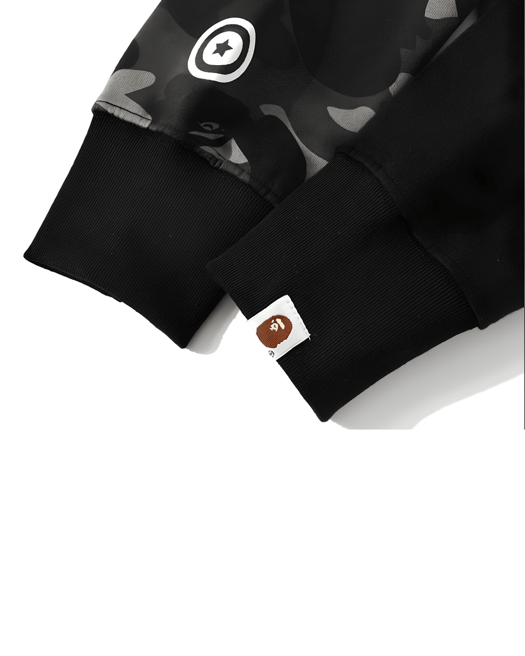 HOODIE ZIPPER BAPE TIGER SHARK CAMO DOBLE GORRO