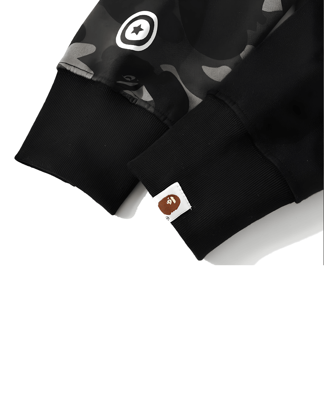 HOODIE ZIPPER BAPE TIGER SHARK CAMO DOBLE GORRO