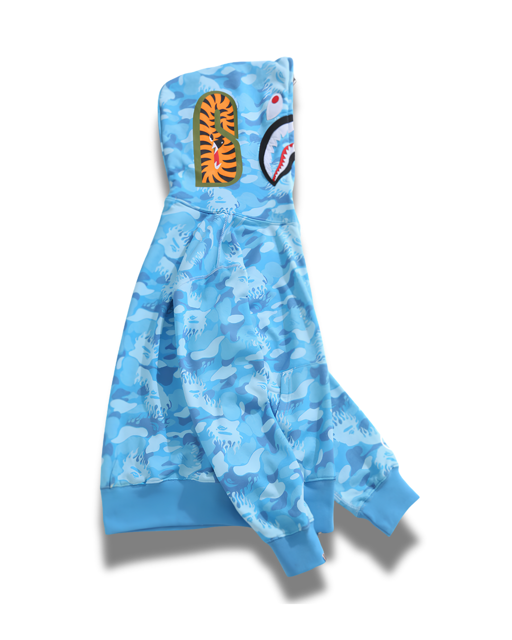 HOODIE ZIPPER BAPE SHARK FIRE