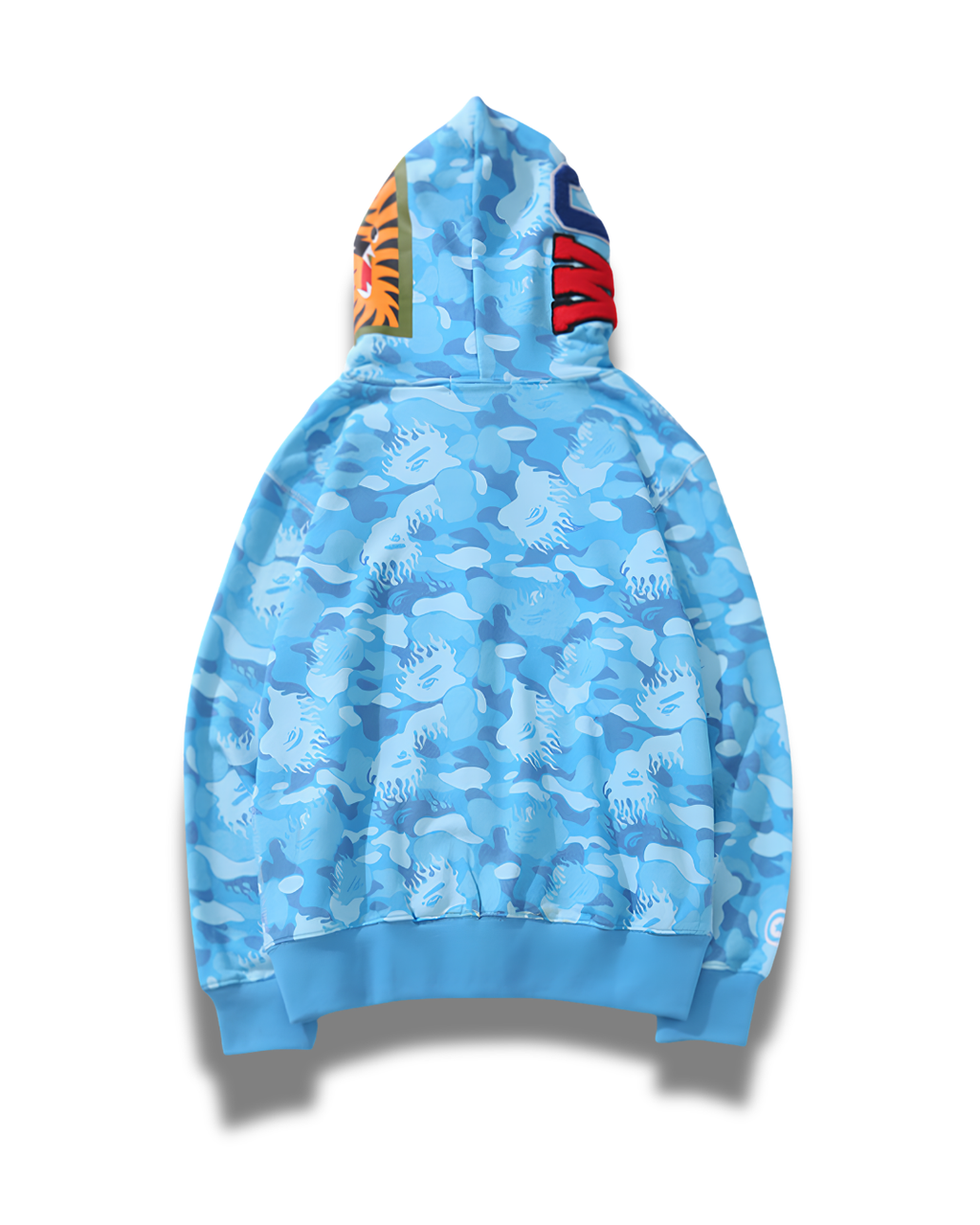 HOODIE ZIPPER BAPE SHARK FIRE