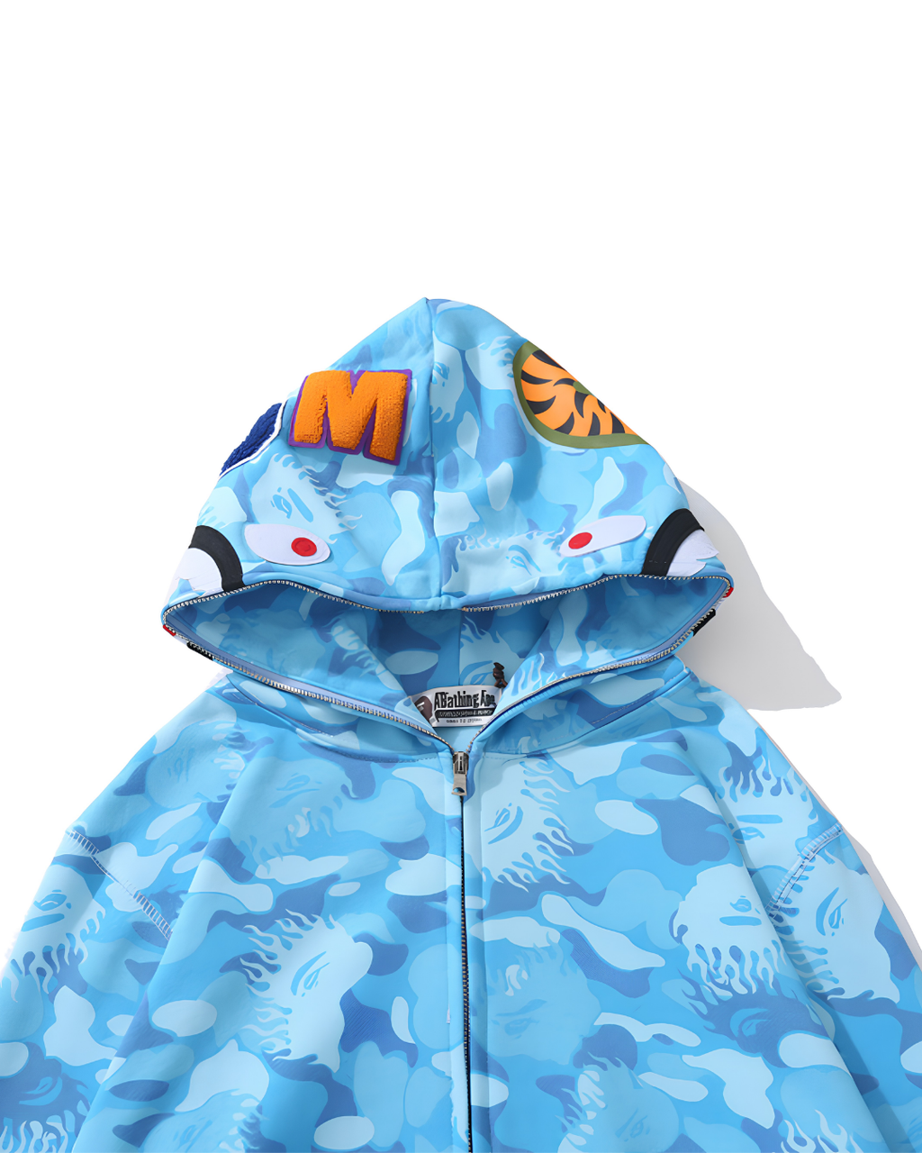 HOODIE ZIPPER BAPE SHARK FIRE
