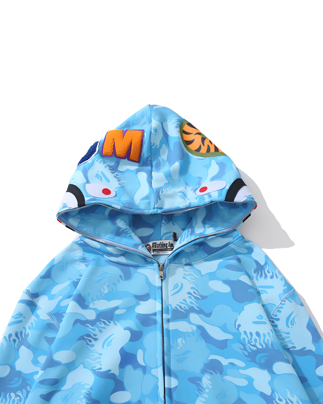HOODIE ZIPPER BAPE SHARK FIRE