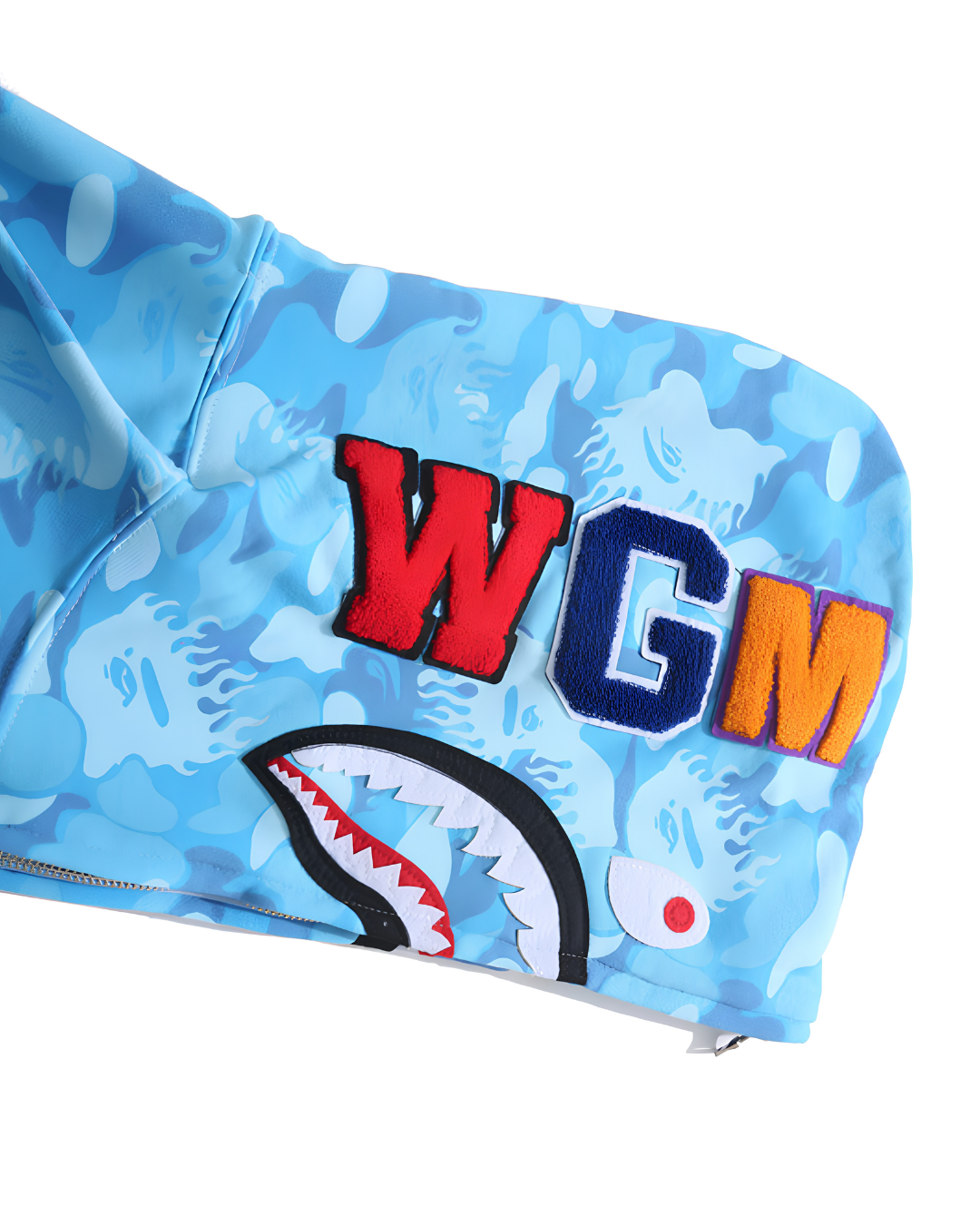 HOODIE ZIPPER BAPE SHARK FIRE