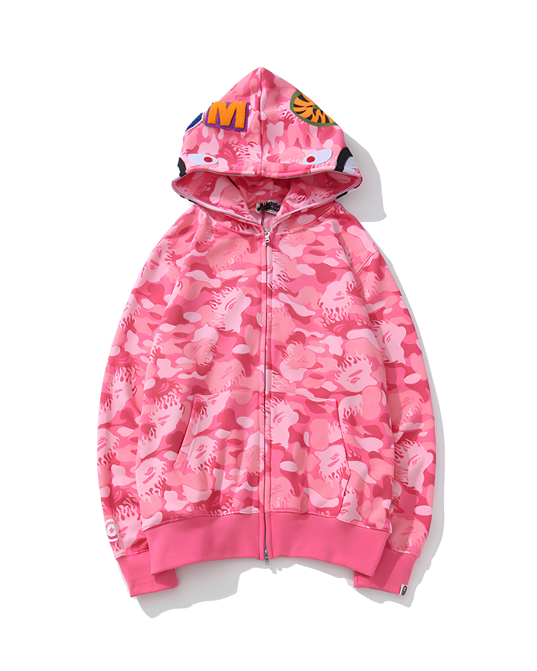 HOODIE ZIPPER BAPE SHARK FIRE