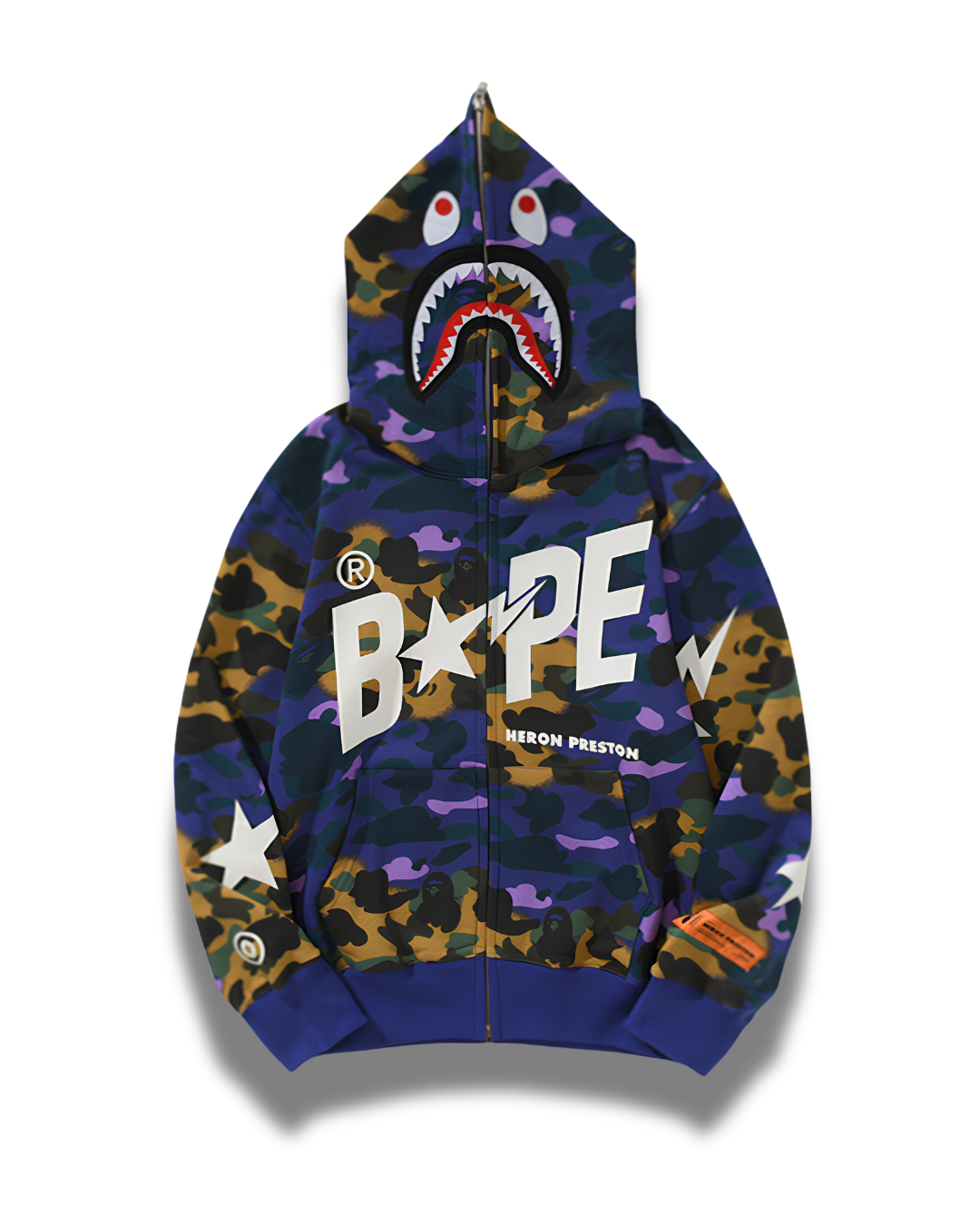 HOODIE ZIPPER BAPE X HERON PRESTON MIX