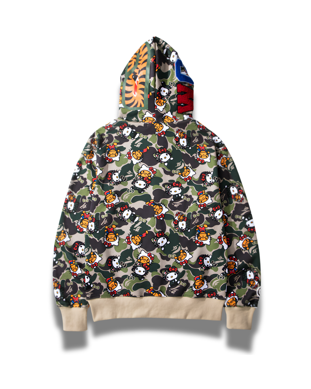 HOODIE ZIPPER BAPE SHARK X HELLO KITTY