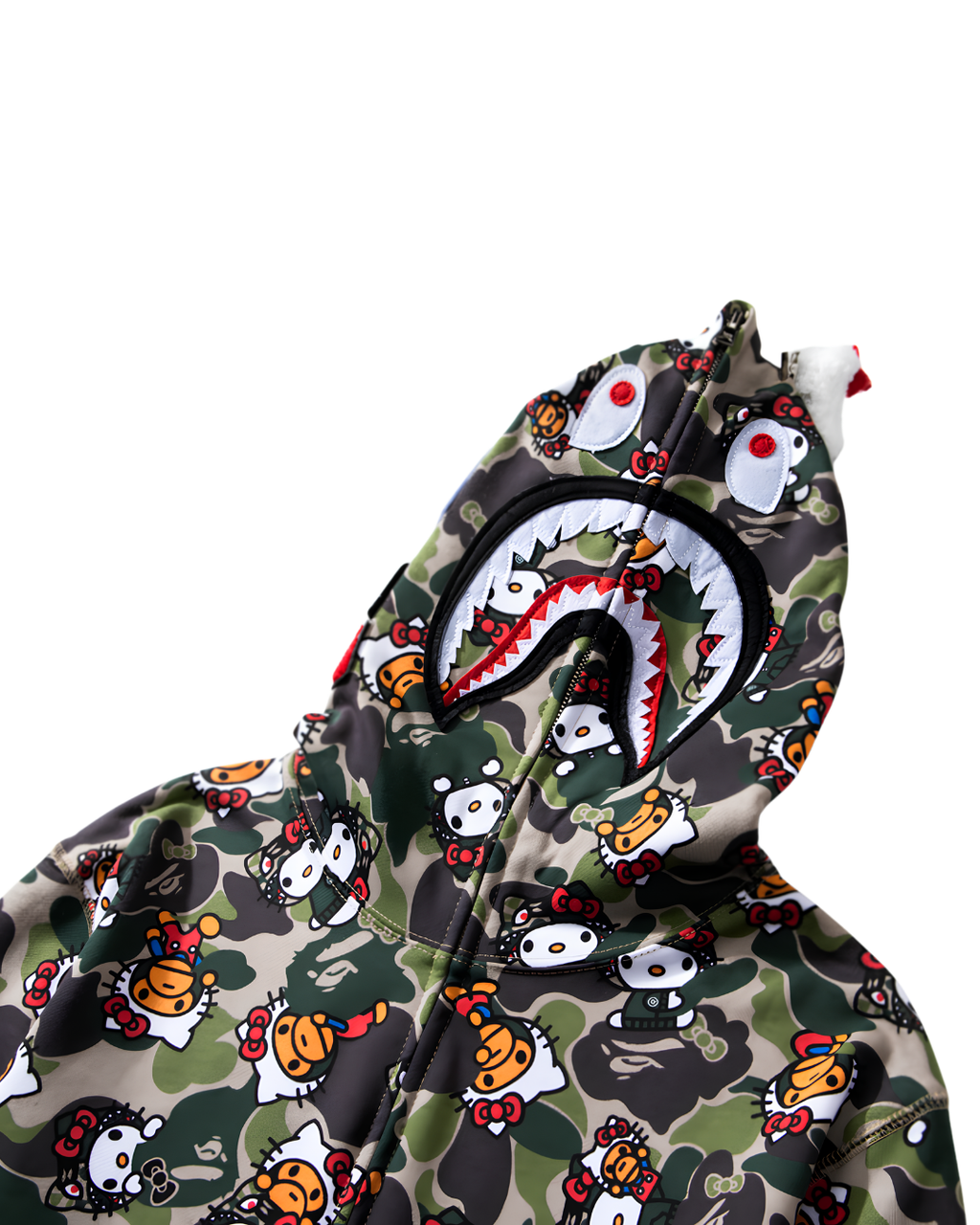 HOODIE ZIPPER BAPE SHARK X HELLO KITTY