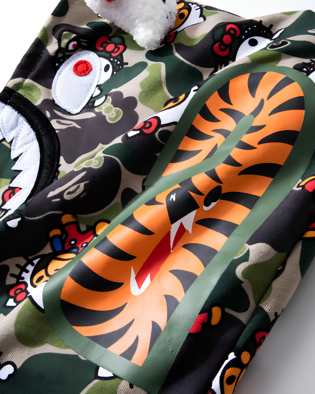 HOODIE ZIPPER BAPE SHARK X HELLO KITTY