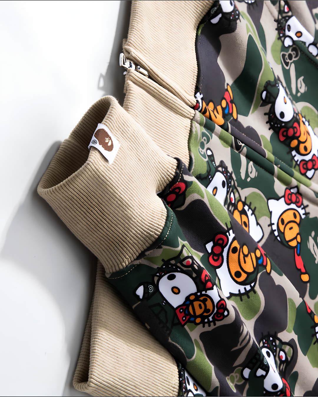 HOODIE ZIPPER BAPE SHARK X HELLO KITTY