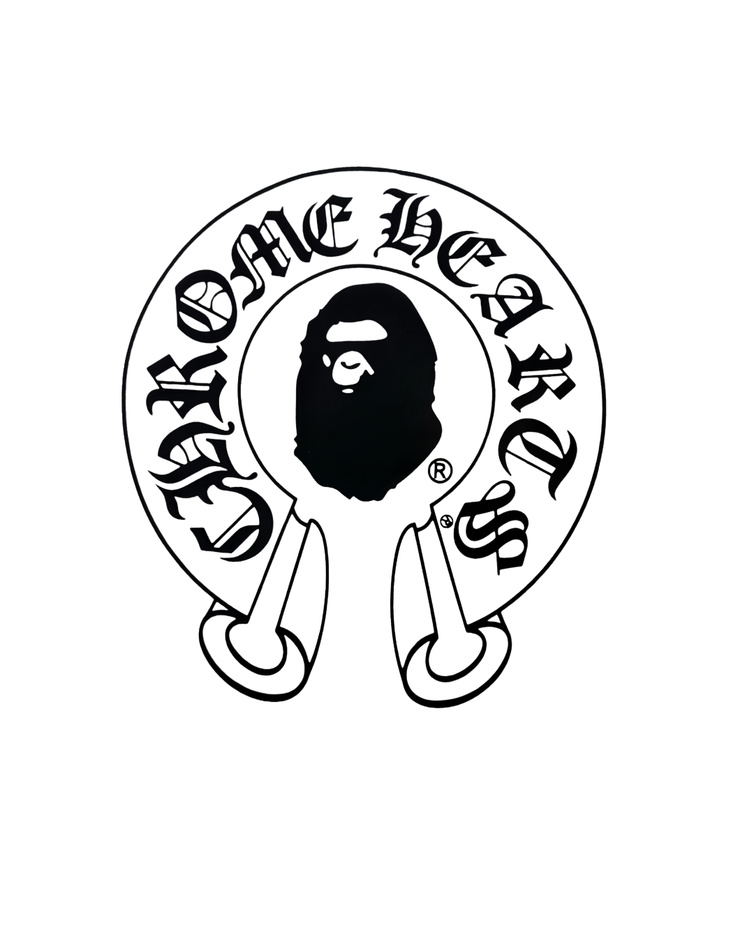 PLAYERA BAPE X CHROME HEARTS