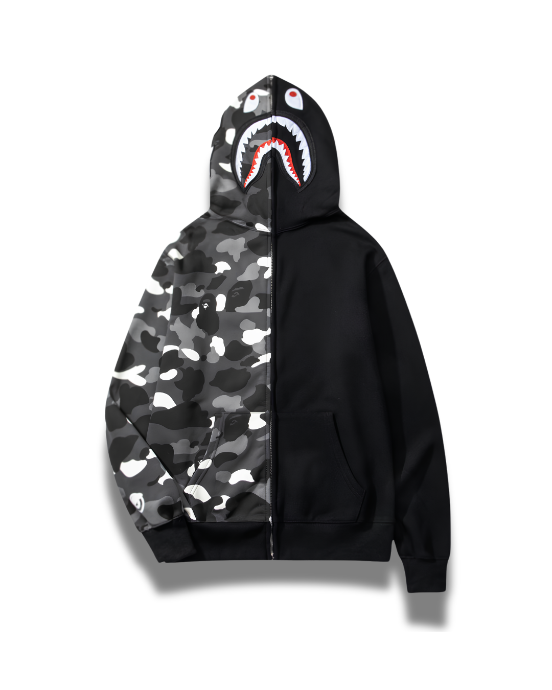 HOODIE ZIPPER BAPE SHARK CITY CAMO