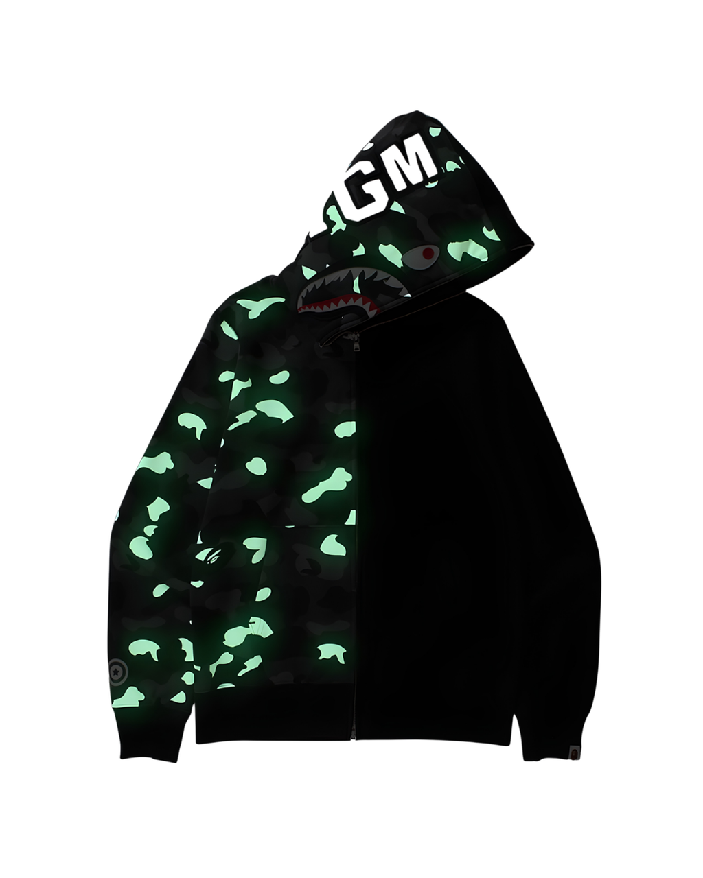 HOODIE ZIPPER BAPE SHARK CITY CAMO
