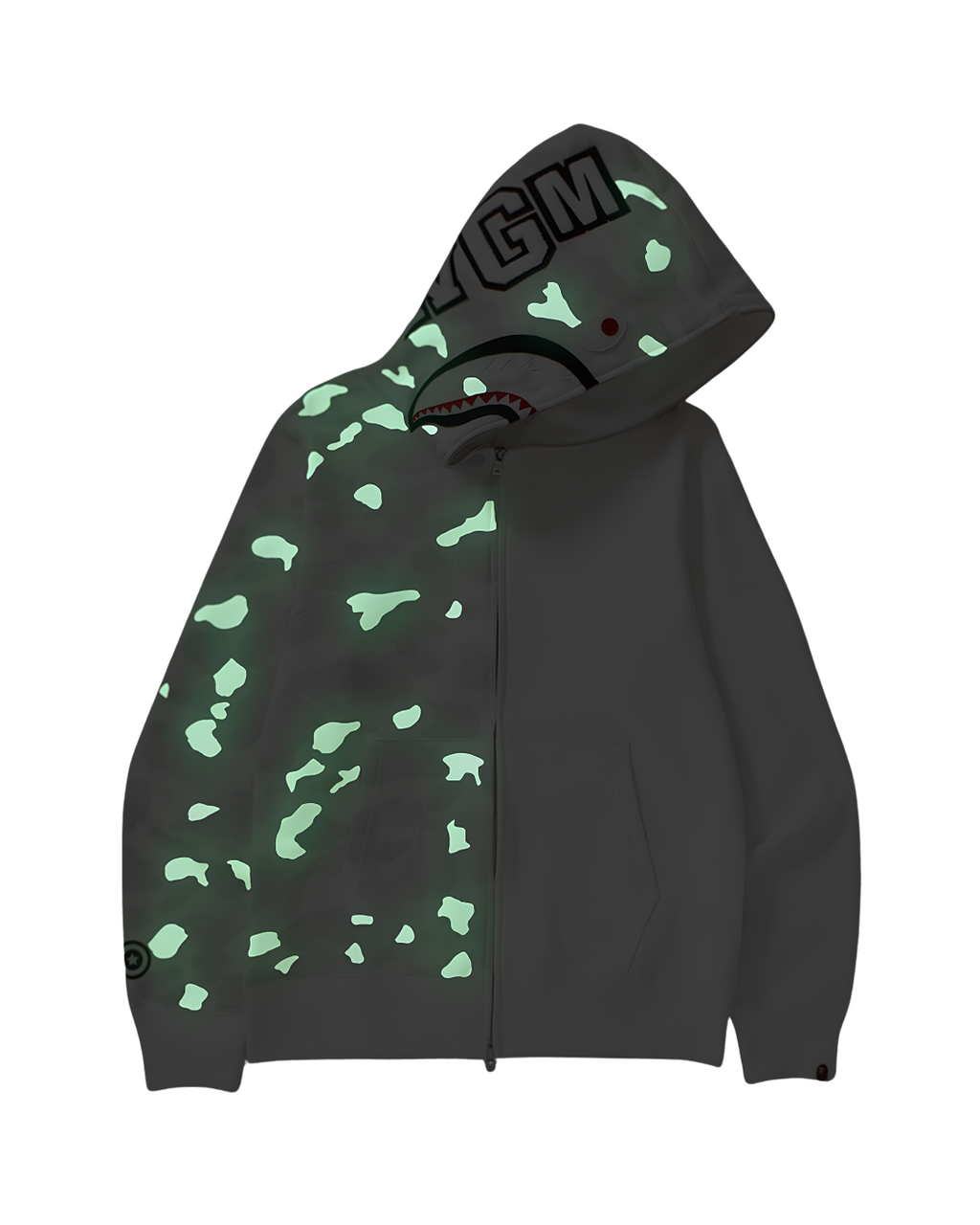 HOODIE ZIPPER BAPE SHARK CITY CAMO