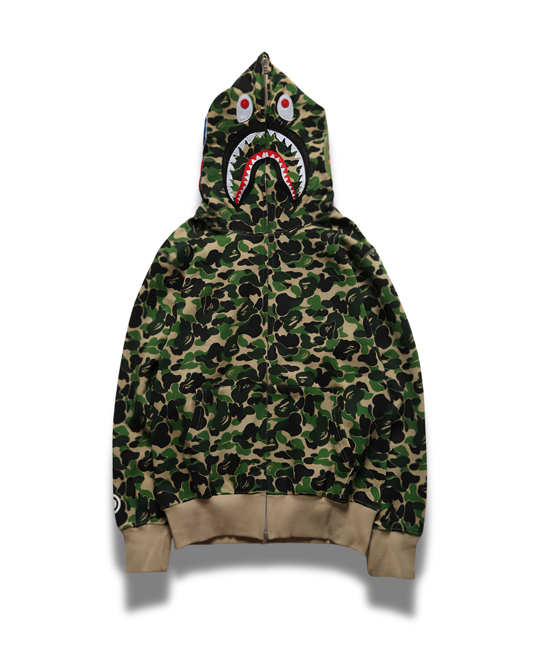 HOODIE ZIPPER BAPE SHARK ABC CAMO