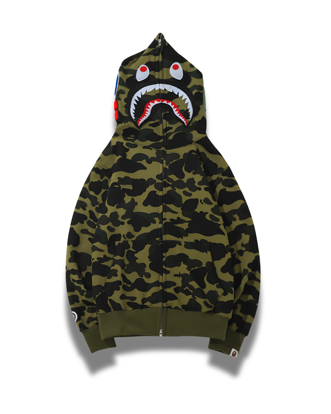 HOODIE ZIPPER BAPE SHARK 1ST CAMO