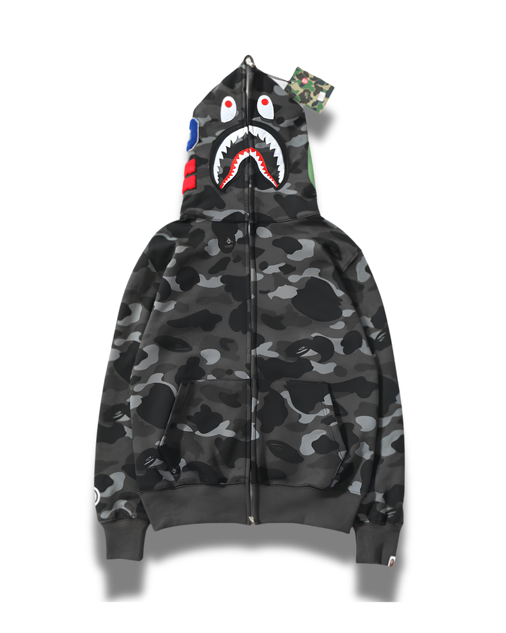 HOODIE ZIPPER BAPE SHARK 1ST CAMO