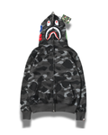 HOODIE ZIPPER BAPE SHARK 1ST CAMO