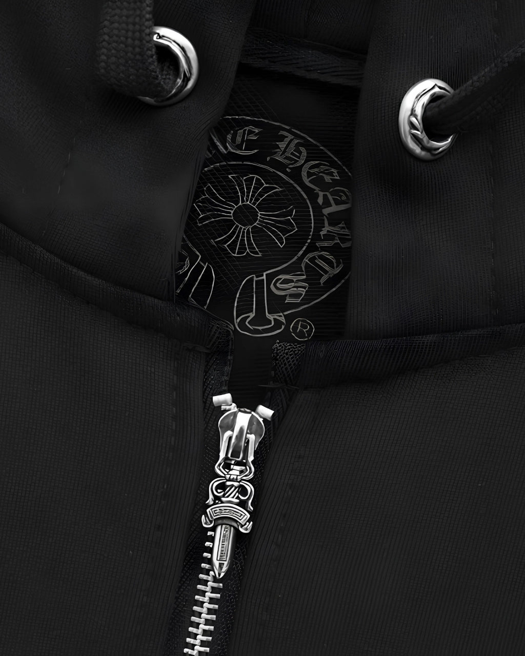 HOODIE ZIPPER CHROME HEARTS