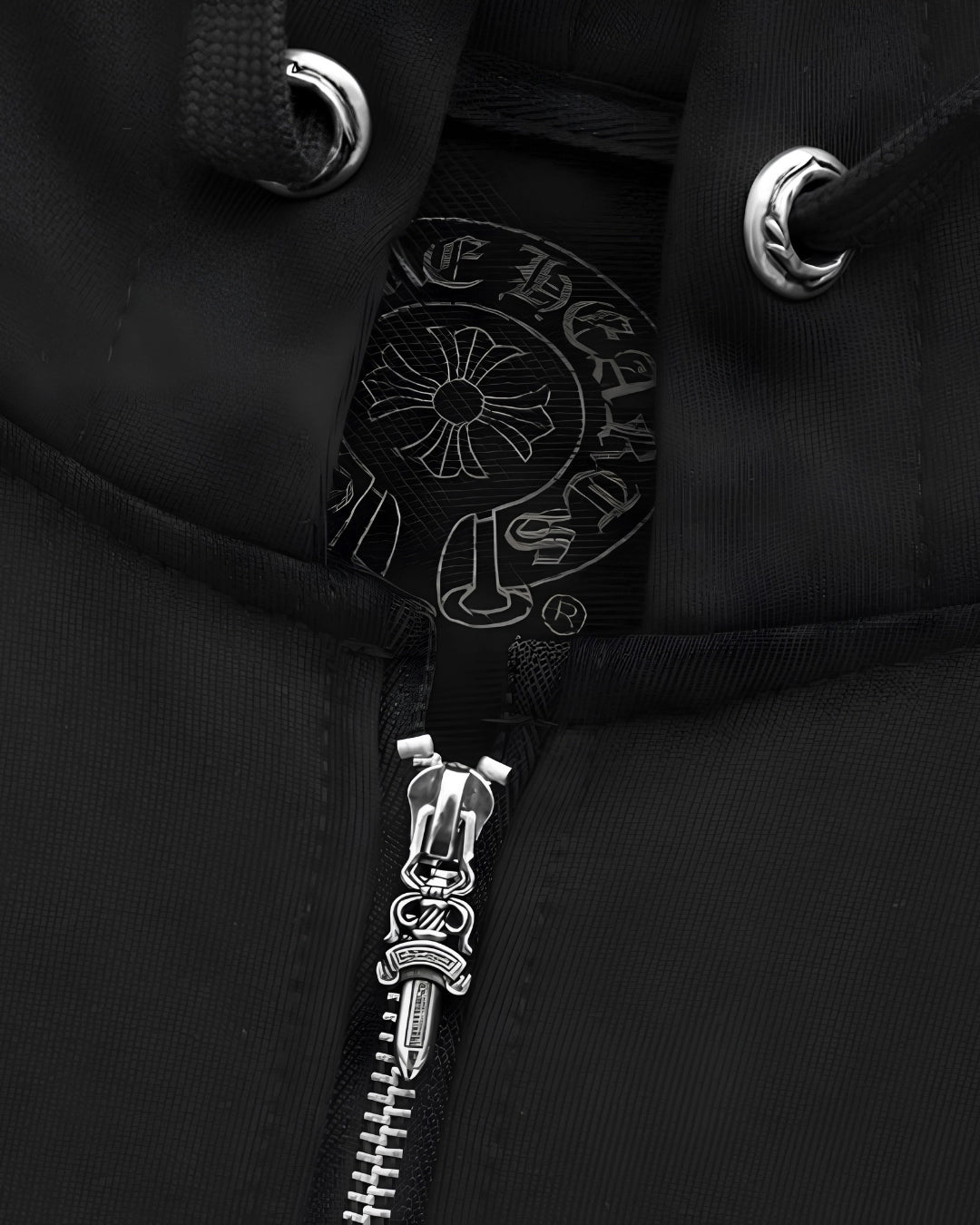 HOODIE ZIPPER CHROME HEARTS