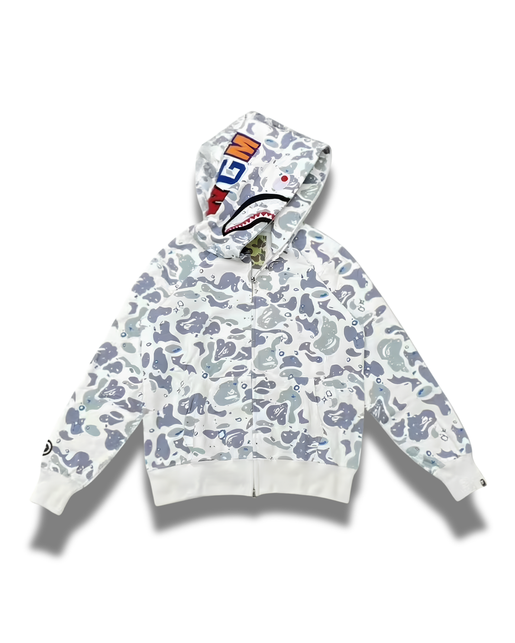 HOODIE ZIPPER BAPE SHARK SPACE CAMO