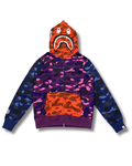 HOODIE ZIPPER BAPE SHARK CRAZY CAMO