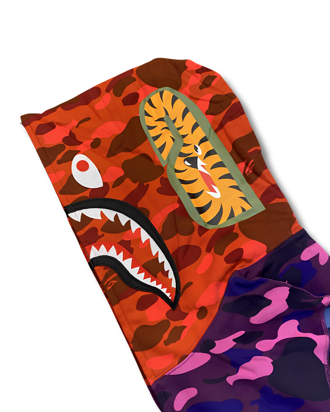 HOODIE ZIPPER BAPE SHARK CRAZY CAMO