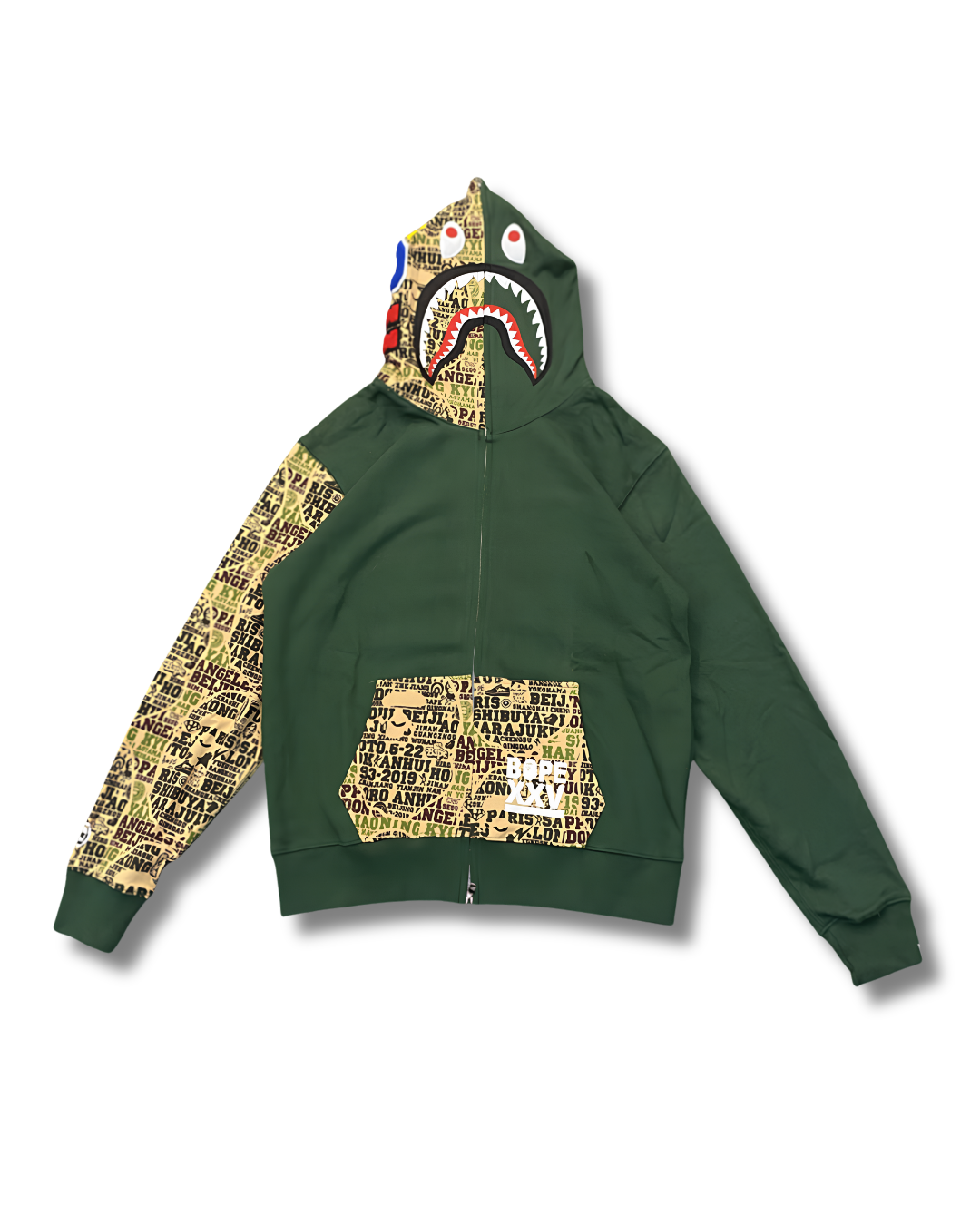 HOODIE ZIPPER BAPE SHARK XXV CITIES CAMO