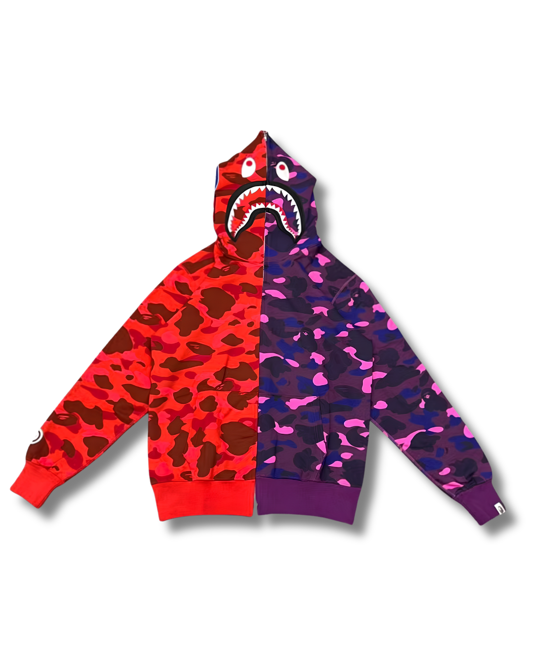HOODIE ZIPPER BAPE SHARK SPLIT CAMO