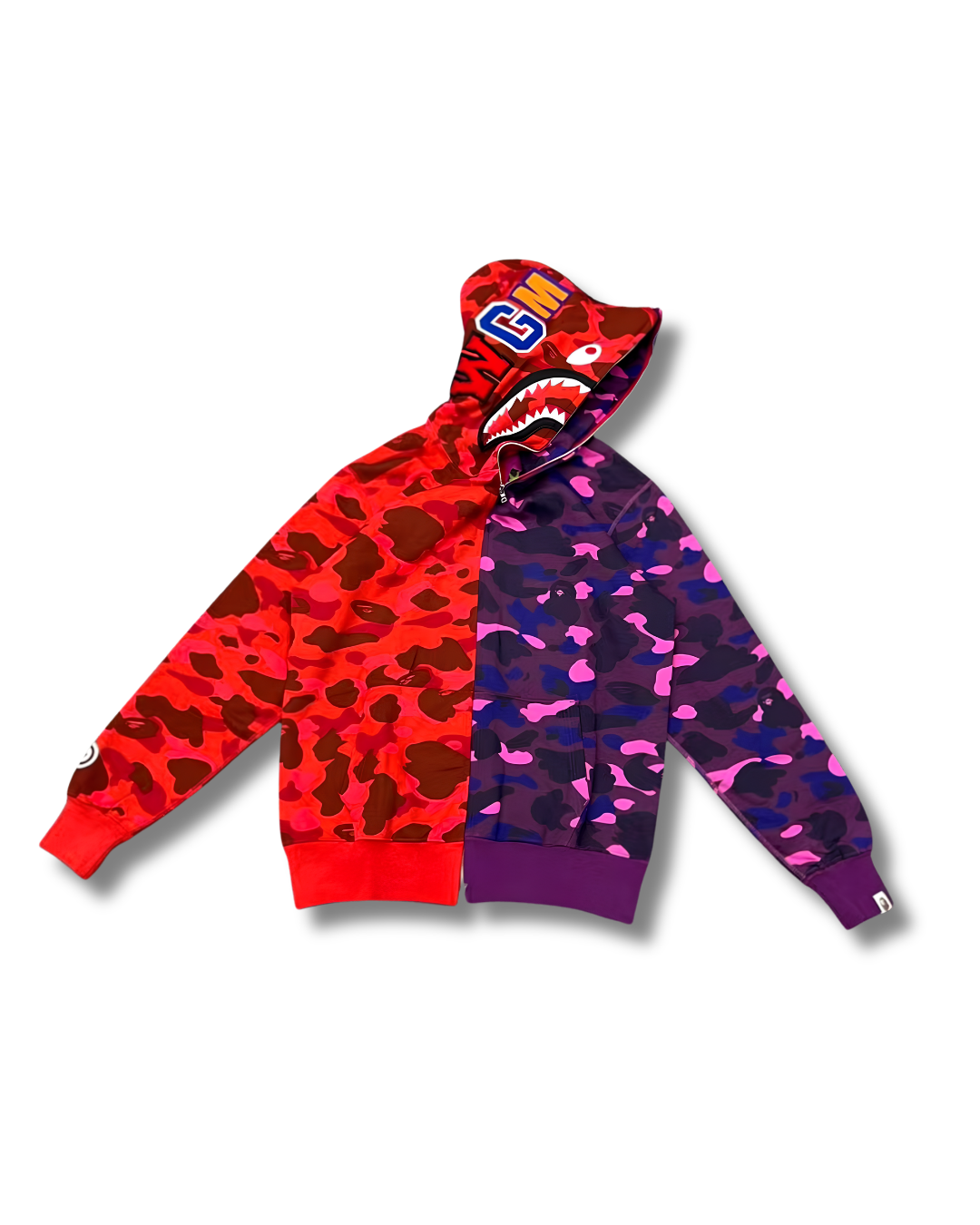 HOODIE ZIPPER BAPE SHARK SPLIT CAMO
