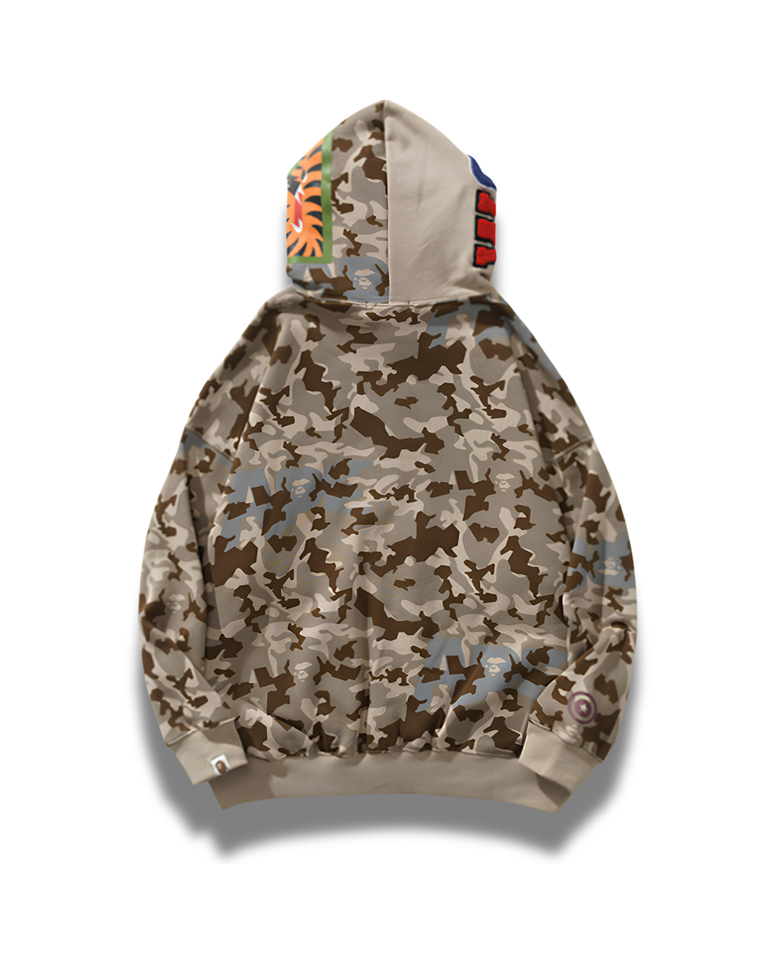 HOODIE ZIPPER BAPE SAND CAMO
