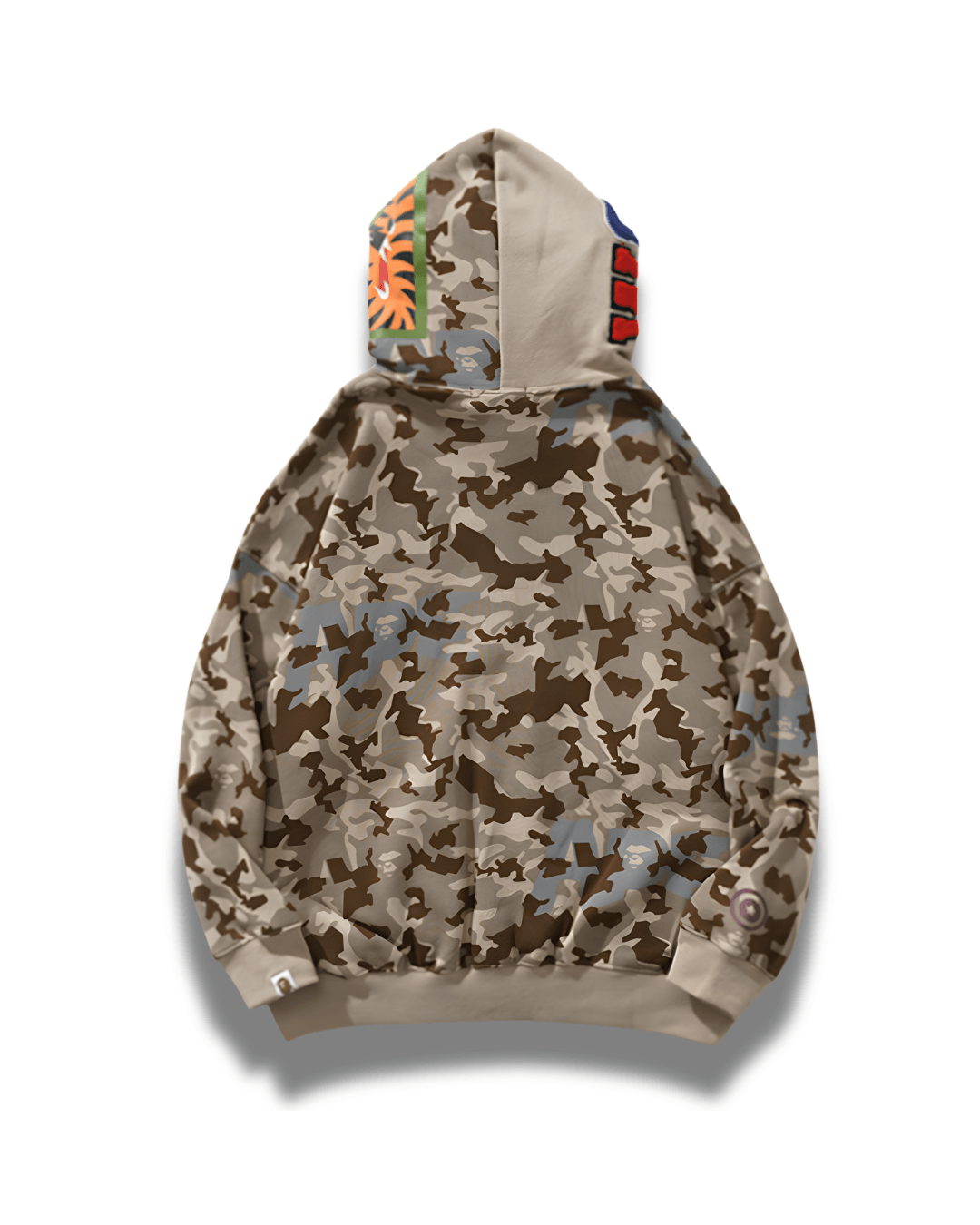 HOODIE ZIPPER BAPE SAND CAMO