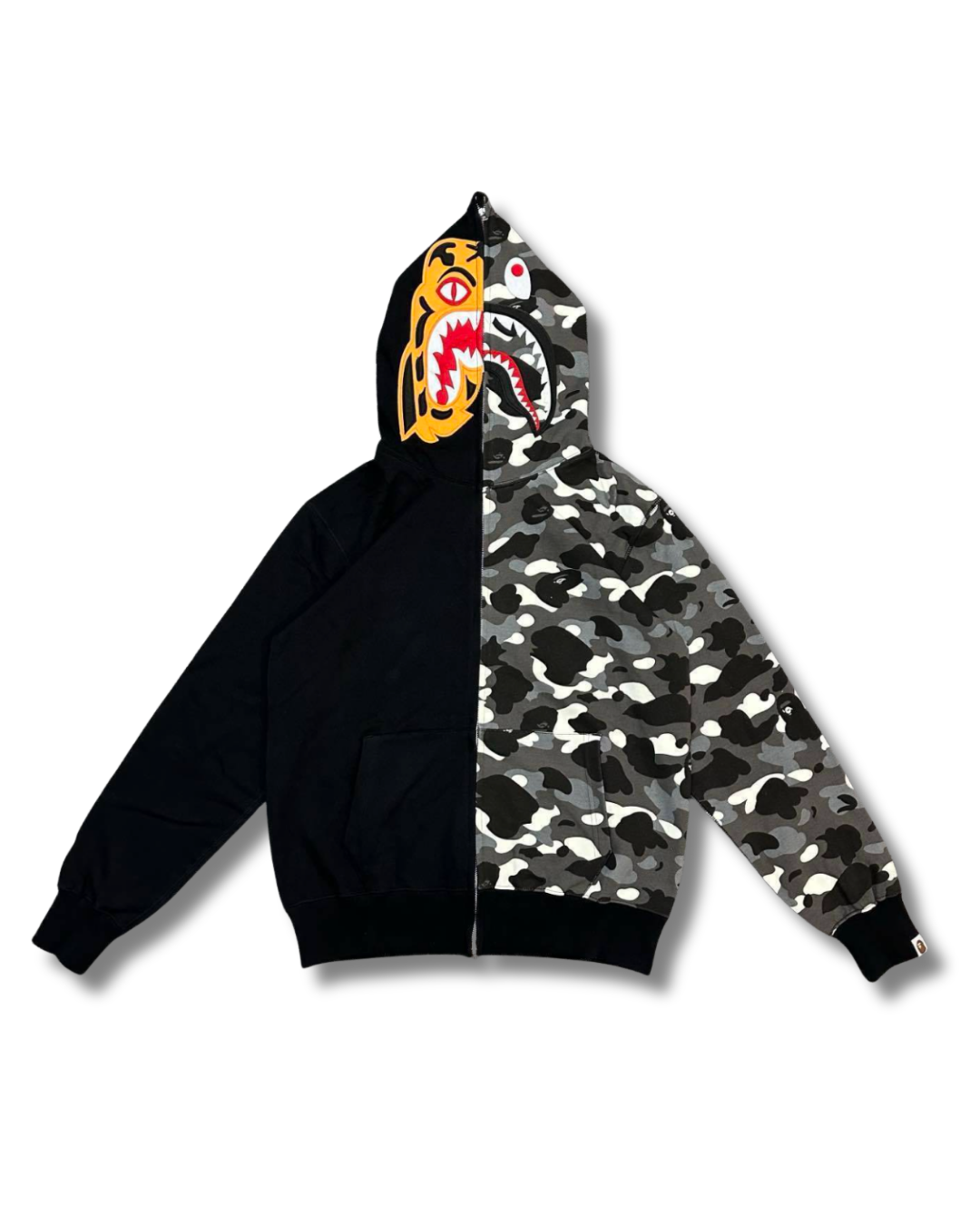 HOODIE ZIPPER BAPE TIGER SHARK CITY CAMO