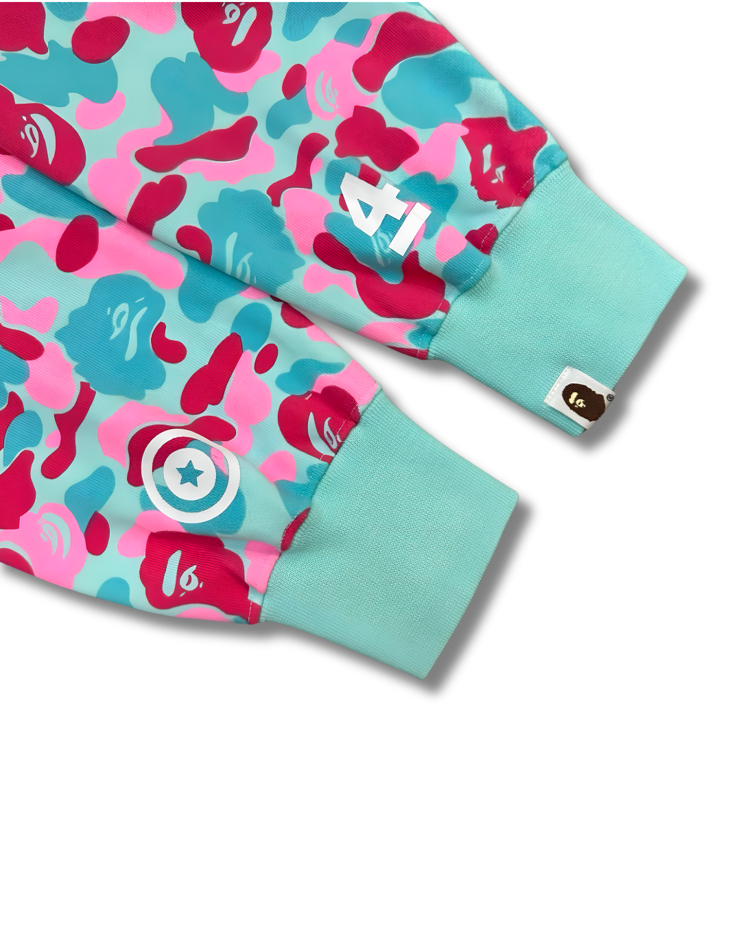 HOODIE ZIPPER BAPE SHARK MIAMI DOBLE GORRO