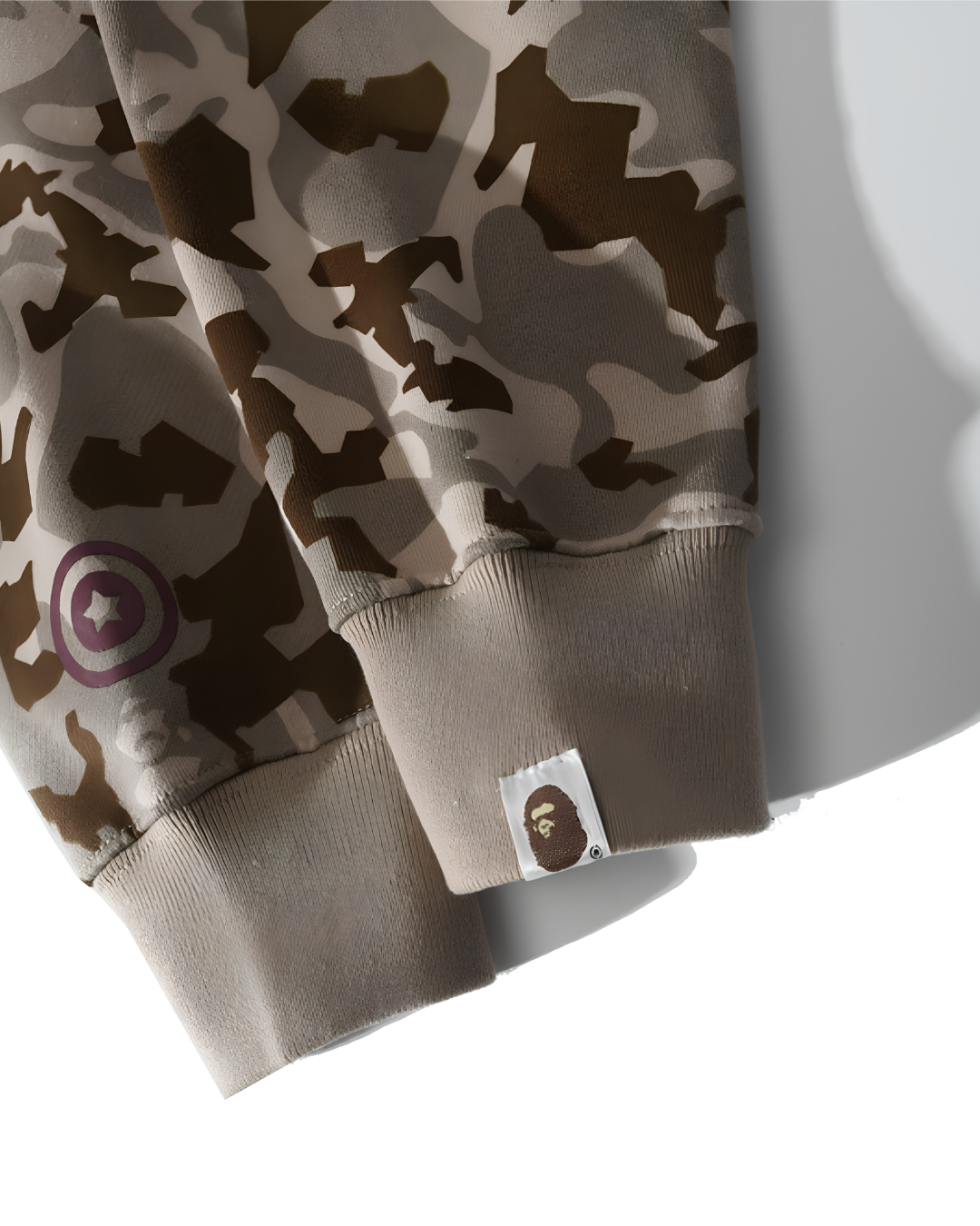 HOODIE ZIPPER BAPE SAND CAMO