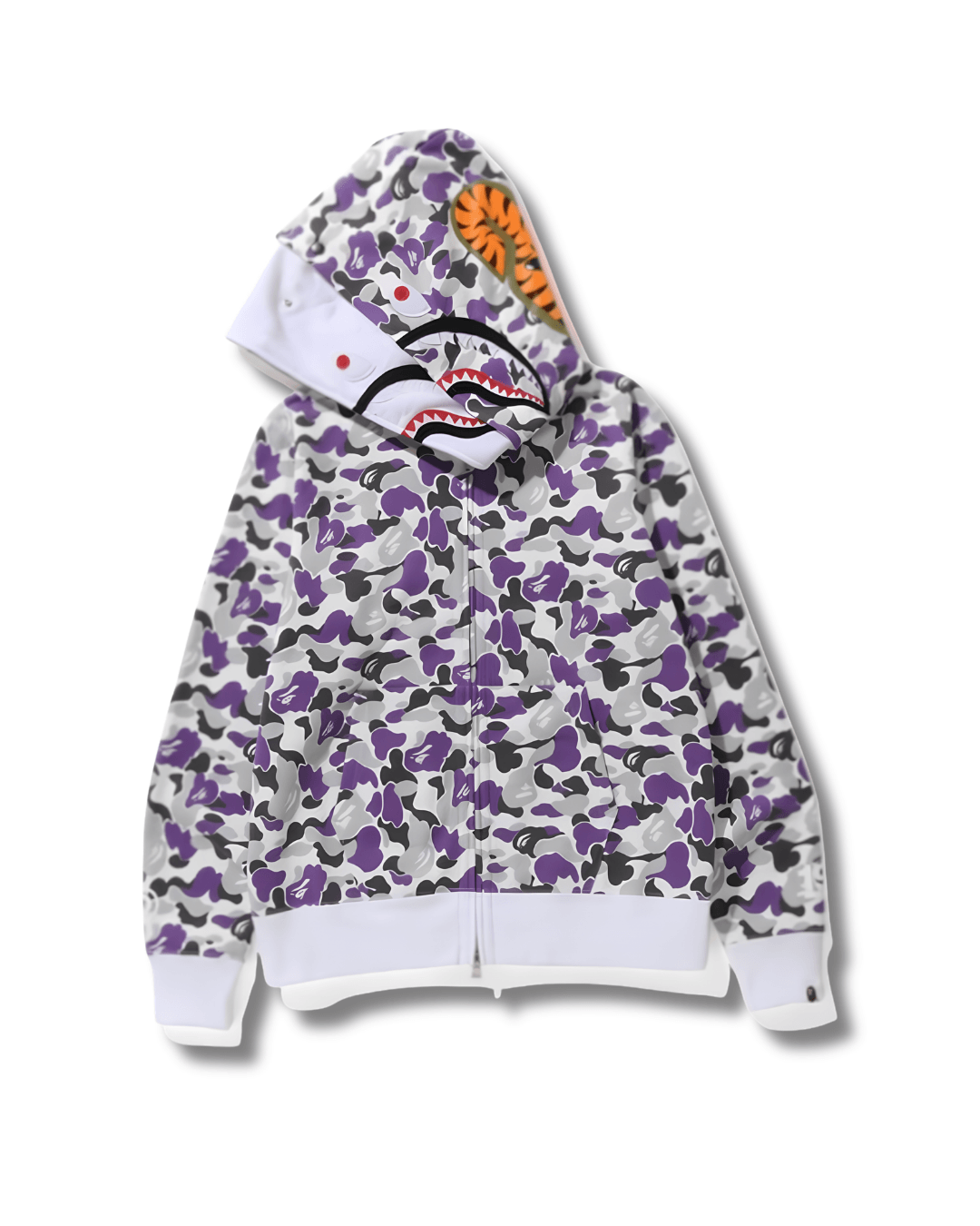 HOODIE ZIPPER BAPE SHARK DOBLE GORRO