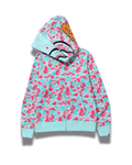 HOODIE ZIPPER BAPE SHARK DOBLE GORRO